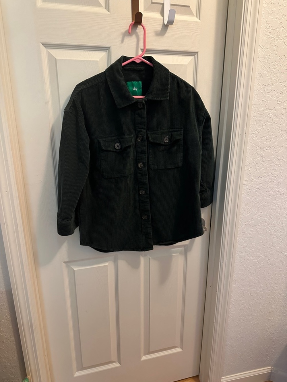 dip Navy Blue Corduroy Jacket with Green Label